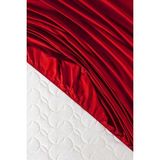 Calina Home Kırmızı Pamuk-Saten Lastikli Çarşaf - 160 x 200