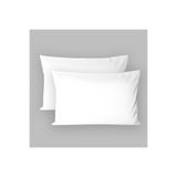 calinahome Beyaz %100 Organik Pamuk Saten 2’li Yastık kılıfı 60x80 cm