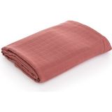 Caline Baby %100 Pamuk Premium & Hafif Müslin Bezi Örtüsü I 120x120 cm I Kiremit & 4 Adet Ağız Mendili 27x27cm - 120 x 120 cm