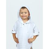 Caline Baby 2 Kat Müslin Unisex Bebek Gömleği - Beyaz - 1-2 Yaş