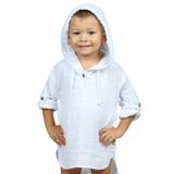 Caline Baby 2 Kat Müslin Unisex Bebek Gömleği - Beyaz - 3-4 Yaş