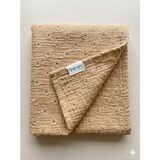 Caline Baby 2 Katlı %100 Pamuk Müslin Brode Kundak ve Örtü Bezi | 110X110 cm | Papatya Desen | Yenidoğan & Bebek Battaniyesi - Cappucino