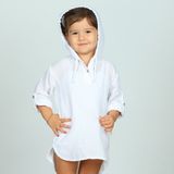 Caline Baby 2 Katlı Premium %100 Pamuk Rahat Bebek Gömlek| Unisex | 3-4 Yaş | Beyaz - 3 - 4 Yaş