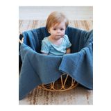Caline Baby 4 Kat Müslin Battaniye 115x115cm - Navy
