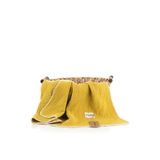 Caline Baby 4 Kat Müslin Battaniye Çoban Dikiş 120x120 cm - Hardal