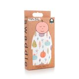Caline Baby Müslin Bezi Örtü Bal Kabağı Desen - Yeşil 120x120 cm + 4 Adet Ağız Mendili