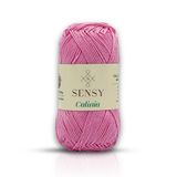 Calinia 100% Merserize Pamuk Örgü İpi, Dantel İpi,Giza Mısır Pamuğu Dantel İpliği Merserize İp (Pembe)