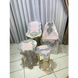 Çalışkan 5 Parça Kadife Salon Takımı Runner