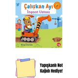 Çalışkan Ayı - Inşaat Ustası (Ciltli - Hareketli Kitap) + Yapışkanlı Not Kağıdı