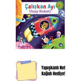 Çalışkan Ayı - Uzay Roketi (Ciltli - Hareketli Kitap) + Yapışkanlı Not Kağıdı