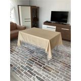 Çalışkan Çeyiz Evi Fransız Dantelli Şantuk Kumaş Masa Örtüsü 160 X 220 Cm