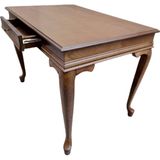 Calisma Masa St 19422 Klasik Model Parlak Ceviz Kayin Ayak Kaplama Eskitme Kulp