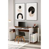 Çalışma Masası 155X60CM Yan Konsollu Çalışma Masası | Masa | Oyuncu Masası | Ofis Masası | Masa - 155x77 - Siyah