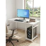 Çalışma Masası Beyaz 140X60 Çalışma Masası, Bilgisayar Masası, Ofis Masası, Metal Ayaklı Tek Raflı