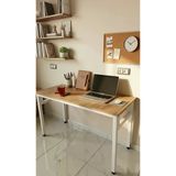 Çalışma Masası, Çam/Beyaz 120X60 Çalışma Masası, Bilgisayar Masası, Ofis Masası, Metal Ayaklı