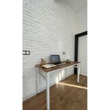 Çalışma Masası Çam/Beyaz 140X60 Çalışma Masası, Bilgisayar Masası, Ofis Masası, Metal Ayaklı