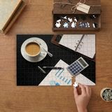 Çalışma Masası - Kahve - Iş - Proje Tasarımı 240 Parça Ahşap Puzzle Ahşap Kutuda MP01625