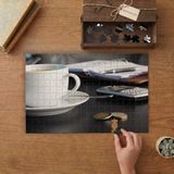 Çalışma Masası - Kahve Tasarımı 240 Parça Ahşap Puzzle Ahşap Kutuda MP01601