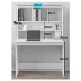 Çalışma Masası Kitaplıklı Mdf - 175*80 - Beyaz