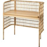 Çalışma Masası, Rattan, 110X54 cm - Şeffaf Pembe