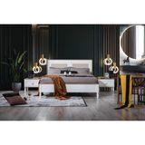 Calitelli Marbella Bazalı Karyola - Beyaz Karyola ( 160 x 200 ) - 160 x 200 cm