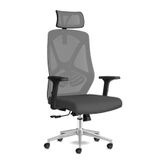 Calitte Craft Ofis Sandalyesi Baş Destekli Ergonomik Çalışma Koltuğu Kumaş (Gri)