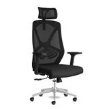 Calitte Craft Ofis Sandalyesi Baş Destekli Ergonomik Çalışma Koltuğu Kumaş (Siyah)