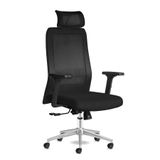 Calitte Kolto Ofis Sandalyesi Baş Destekli Ergonomik Çalışma Koltuğu Dayanıklı Kumaş Döşeme (Siyah)