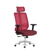 Calitte Spark Ofis Sandalyesi Baş Destekli Fileli Sırt Ergonomik Çalışma Koltuğu (Kırmızı)