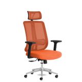 Calitte Spark Ofis Sandalyesi Baş Destekli Fileli Sırt Ergonomik Çalışma Koltuğu (Turuncu)