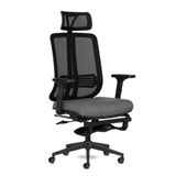 Calitte Spark SX Ofis Sandalyesi Ayak Uzatmalı Fileli Sırt Ergonomik Çalışma Koltuğu (Siyah Siyah)