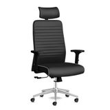Calitte Tekno Yönetici Koltuğu Ergonomik Ofis Sandalyesi Deri Çalışma Koltuğu (Gri-Siyah)
