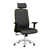 Calitte Tekno Yönetici Koltuğu Ergonomik Ofis Sandalyesi Deri Çalışma Koltuğu (Siyah Sarı)