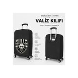 CALKARCOLLECTION Travel Mode3 Baskılı Siyah Valiz Kılıfı Bavul Koruyucu
