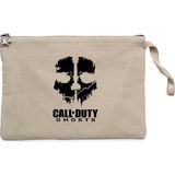 Call Of Duty Black Ghosts Krem Clutch Astarlı Cüzdan / El Çantası - 25x18cm