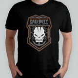 Call Of Duty Black Ops Unisex %100 Pamuklu Bisiklet Yaka T-Shirt Model 1 - Siyah - XL
