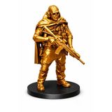 Call of Duty Ghost Parlak Bronz Figür | 3D Baskı Dekoratif Oyun Karakteri | Koleksiyon & Masaüstü