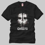 Call Of Duty Ghosts Skull Erkek Tişört - M - Siyah