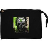Call Of Duty Modern Warfare Iı Ghost Siyah Clutch Astarlı Cüzdan / El Çantası - 25x18cm