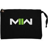 Call Of Duty Modern Warfare Iı Logo Siyah Clutch Astarlı Cüzdan / El Çantası - 25x18cm