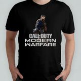 Call Of Duty Modern Warfare Unisex %100 Pamuklu Bisiklet Yaka T-Shirt Model 1 - Siyah - 6 - 9 Yaş
