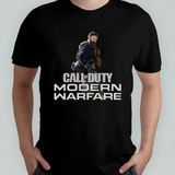 Call Of Duty Modern Warfare Unisex %100 Pamuklu Bisiklet Yaka T-Shirt Model 1 - Siyah - XL