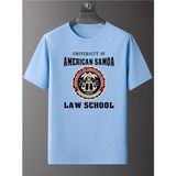 Call Saul Samoa Law Baskılı Unisex Likralı Rahat Kesim Pamuk T-Shirt - Bebe Mavisi