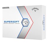 Callaway Golf Supersoft Golf Topu 2023 Beyaz Hibrit, Bir Düzine
