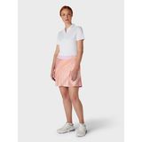 Callaway Striped Pleated Kadın Etek - Turuncu - Pembe - XS