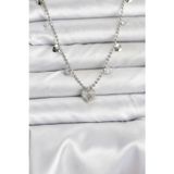 Callerrons Accessories Pirinç Gümüş Renk Kalp Model Kadın Kolye - EBJ251115W38383