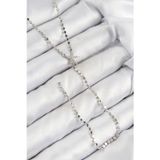 Callerrons Accessories Pirinç Zirkon Taşlı Ezme Zincirli Deniz Yıldızı Model Gümüş Renk Y Kolye - EBJ250816W37256