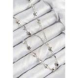 Callerrons Accessories Pirinç Zirkon Taşlı Kalp Model Gümüş Renk Y Kolye - EBJ250816W37246