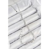 Callerrons Accessories Pirinç Zirkon Taşlı Model Gümüş Renk Y Kolye - EBJ250816W37241