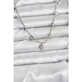 Callerrons Accessories Zirkon Taşlı Kutup Yıldızı Model Pirinç Gümüş Renk Kadın Kolye - EBJ251115W38388